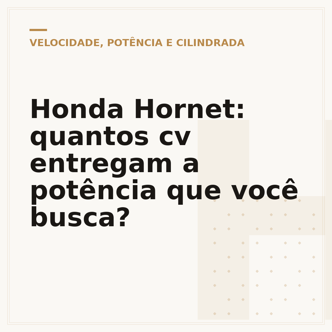 Honda Hornet: quantos cv entregam a potência que você busca?