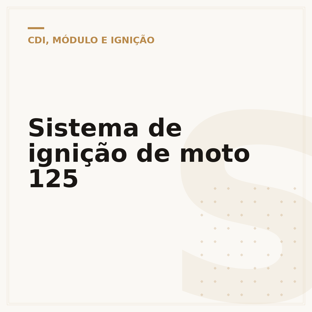 Sistema de ignição de moto 125