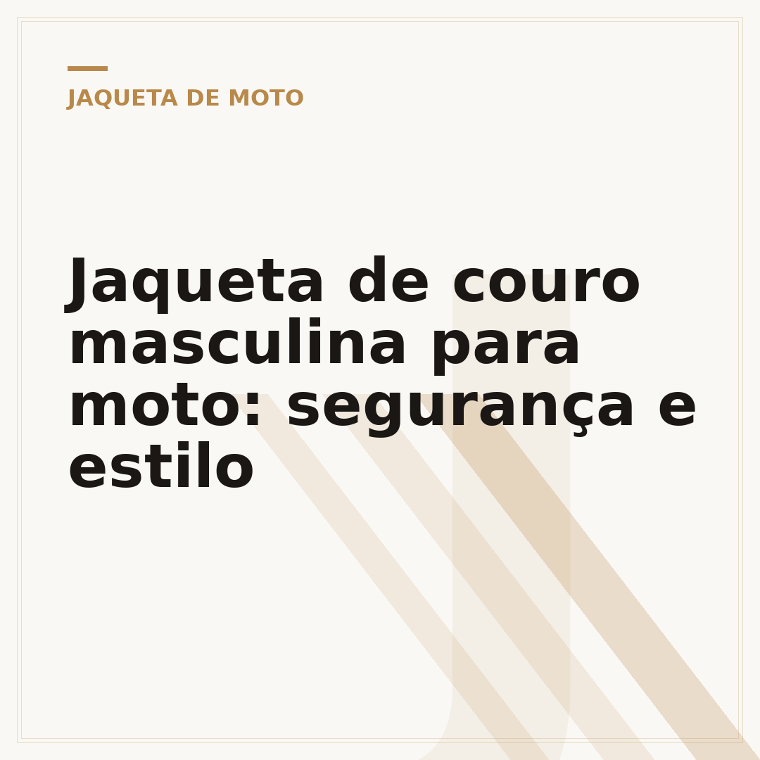 Jaqueta de couro masculina para moto: segurança e estilo