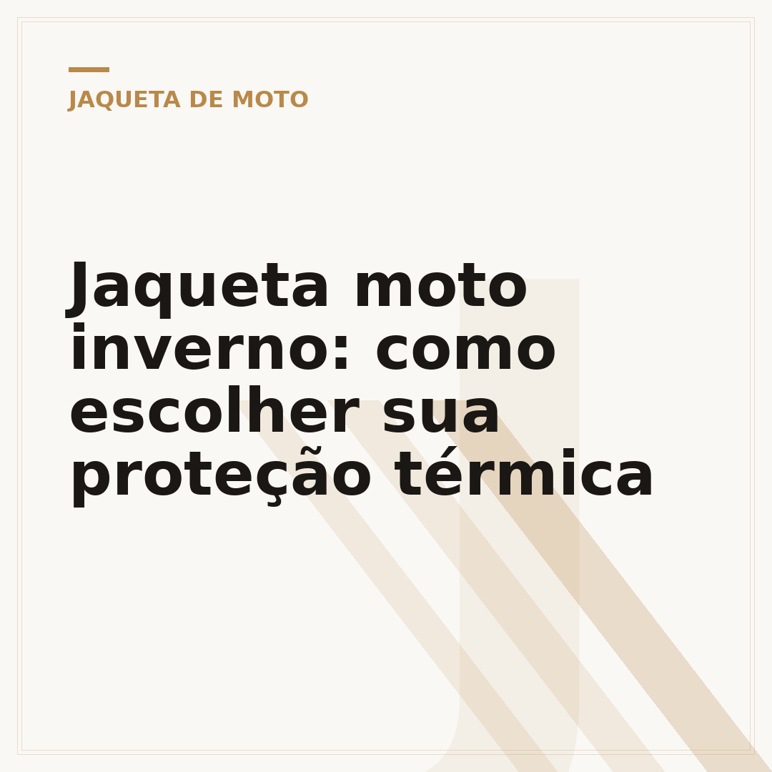 Jaqueta moto inverno: como escolher sua proteção térmica