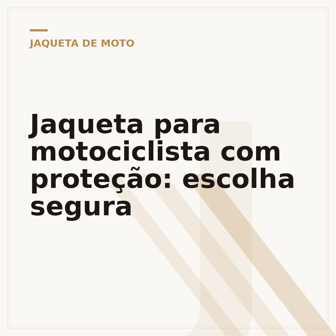 Jaqueta para motociclista com proteção: escolha segura