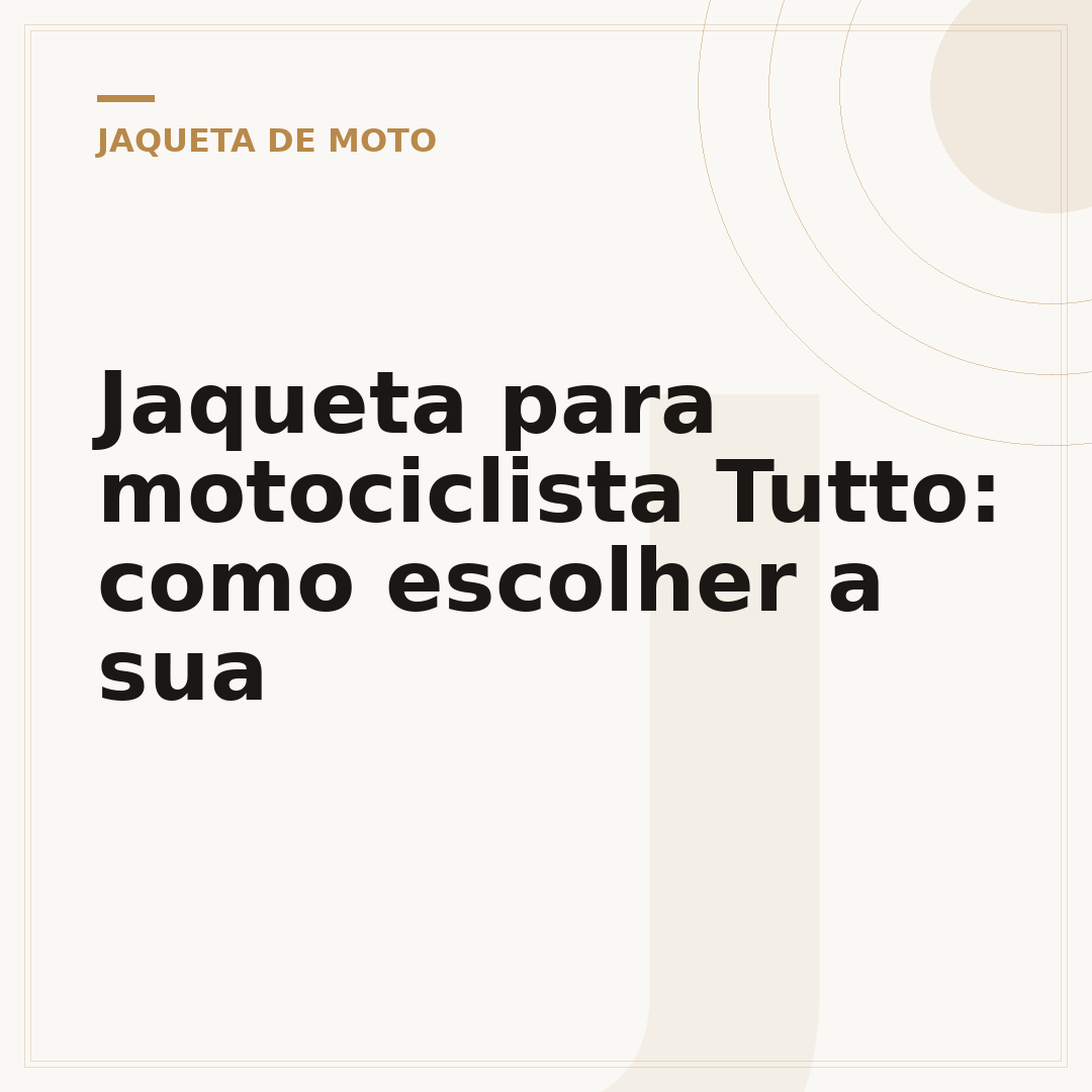 Jaqueta para motociclista Tutto: como escolher a sua