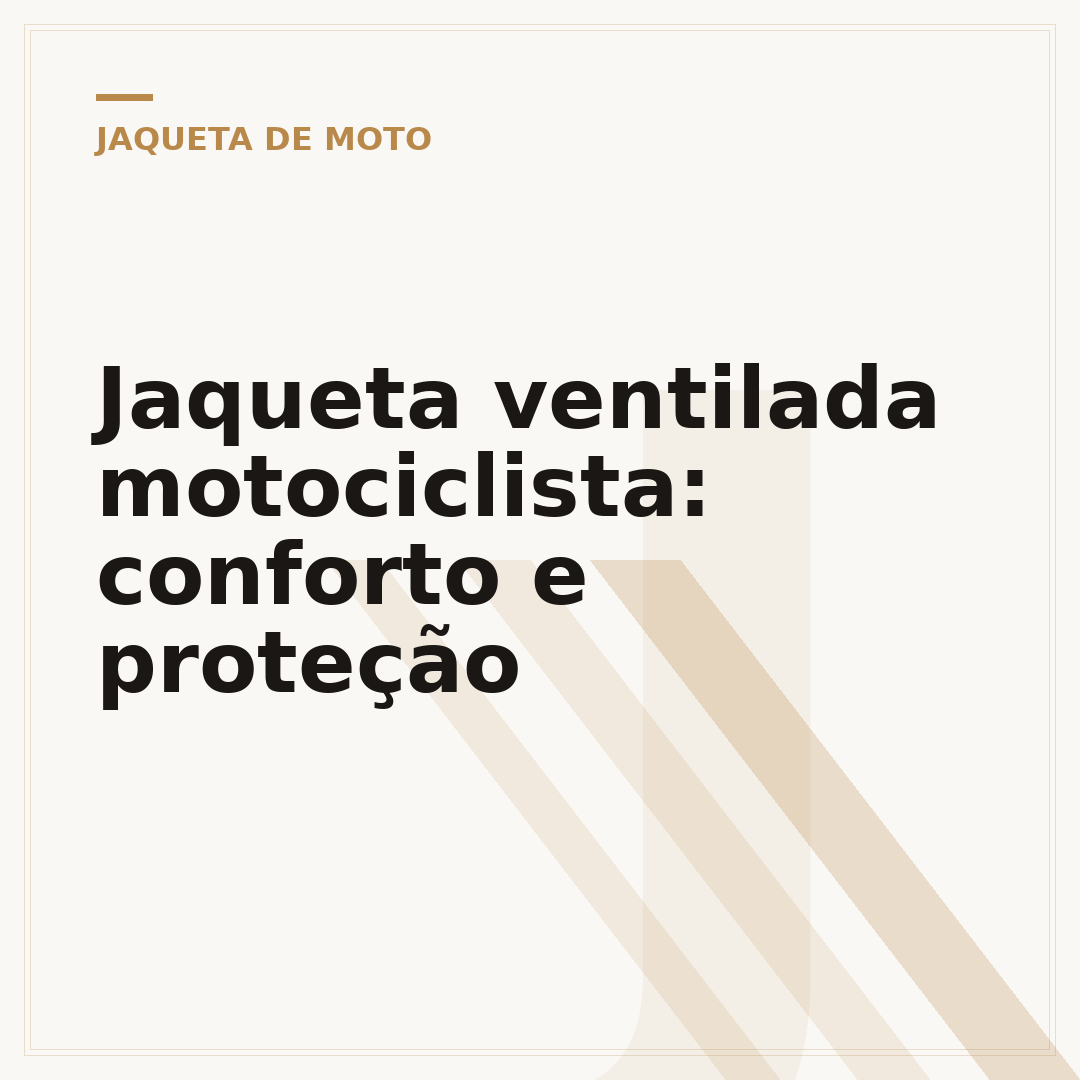 Jaqueta ventilada motociclista: conforto e proteção