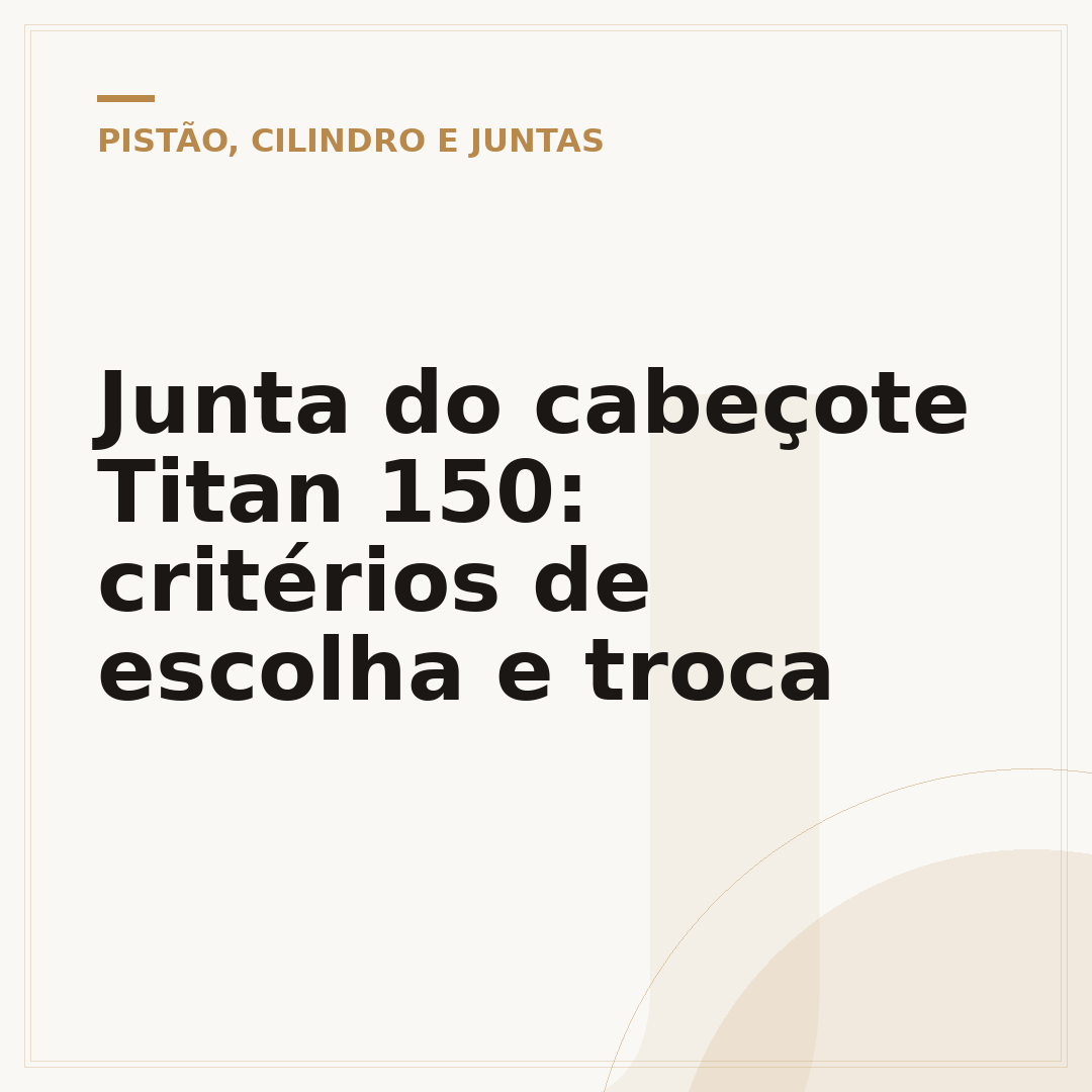 Junta do cabeçote Titan 150: critérios de escolha e troca