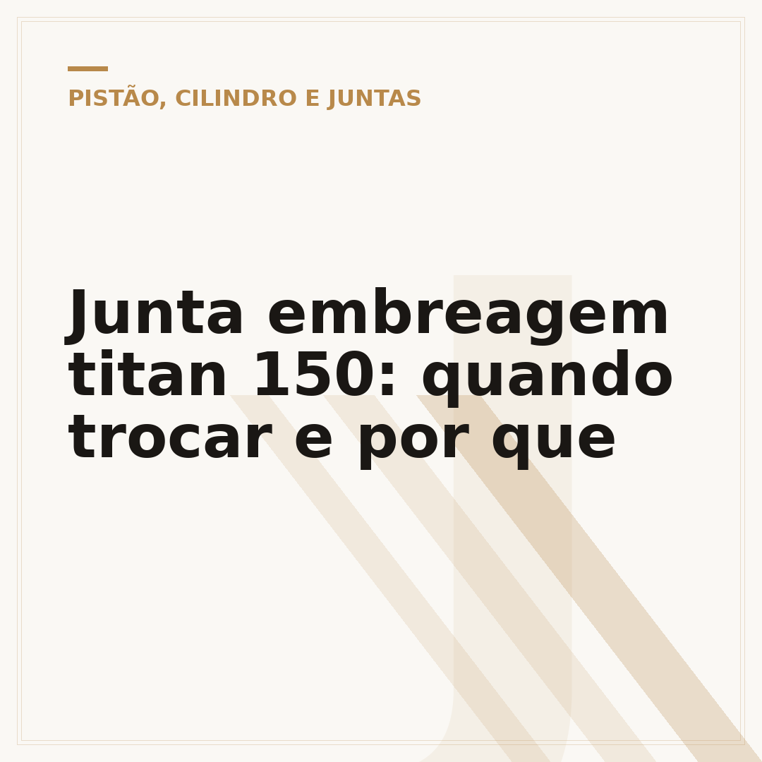 Junta embreagem titan 150: quando trocar e por que