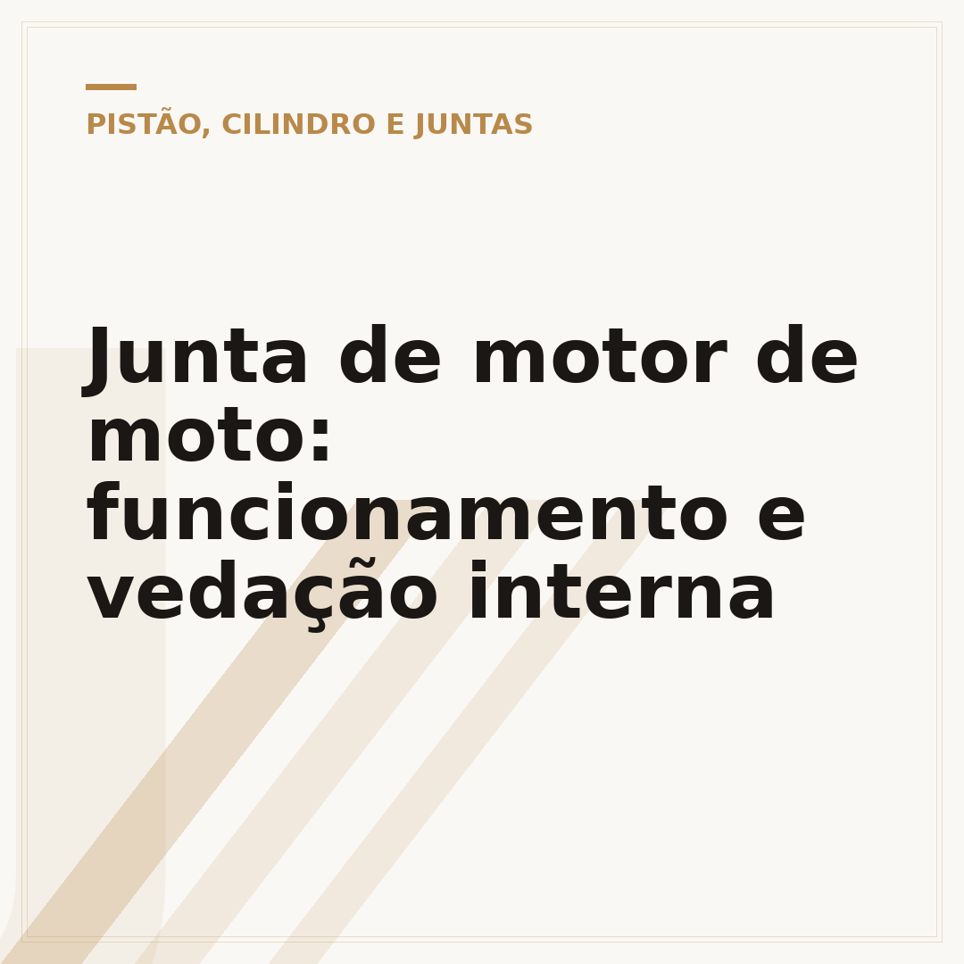 Junta de motor de moto: funcionamento e vedação interna