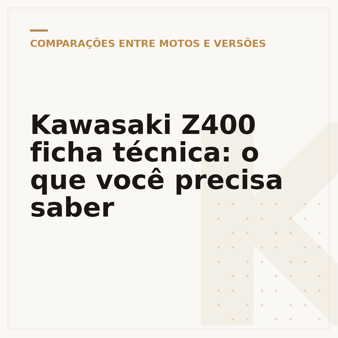 Kawasaki Z400 ficha técnica: o que você precisa saber