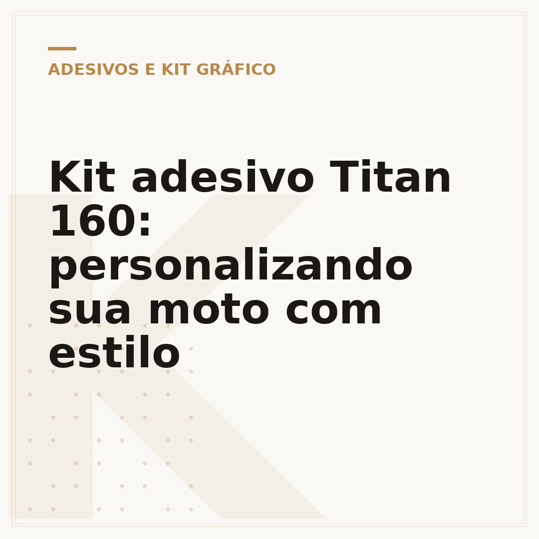 Kit adesivo Titan 160: personalizando sua moto com estilo
