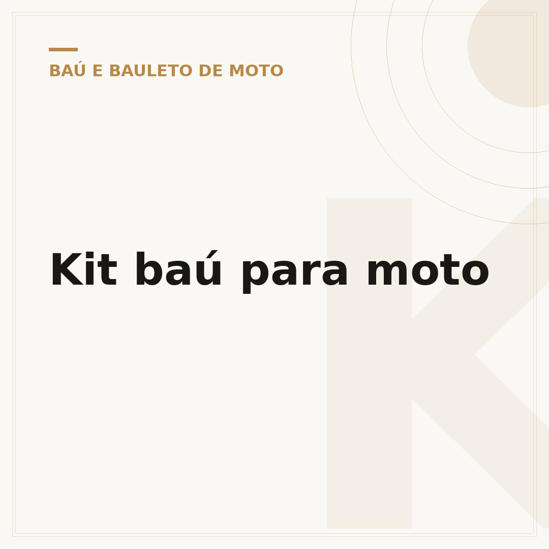 Kit baú para moto