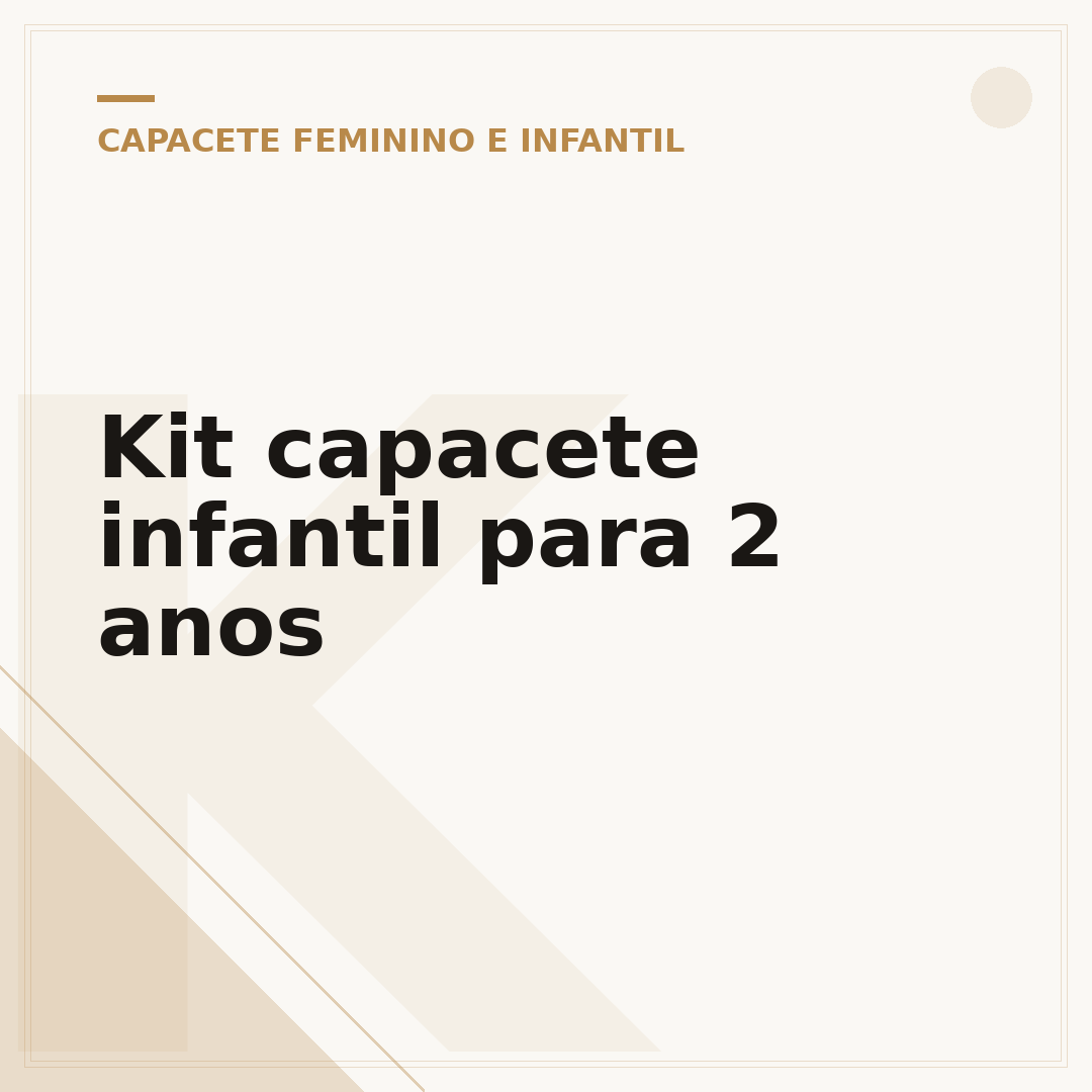 Kit capacete infantil para 2 anos
