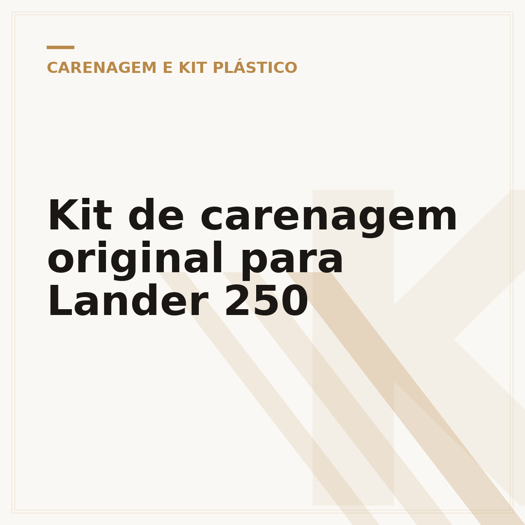 Kit de carenagem original para Lander 250