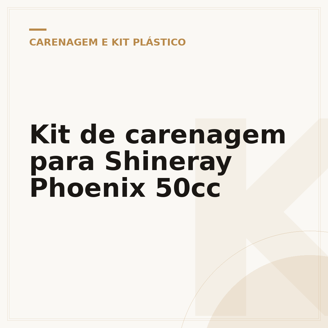 Kit de carenagem para Shineray Phoenix 50cc