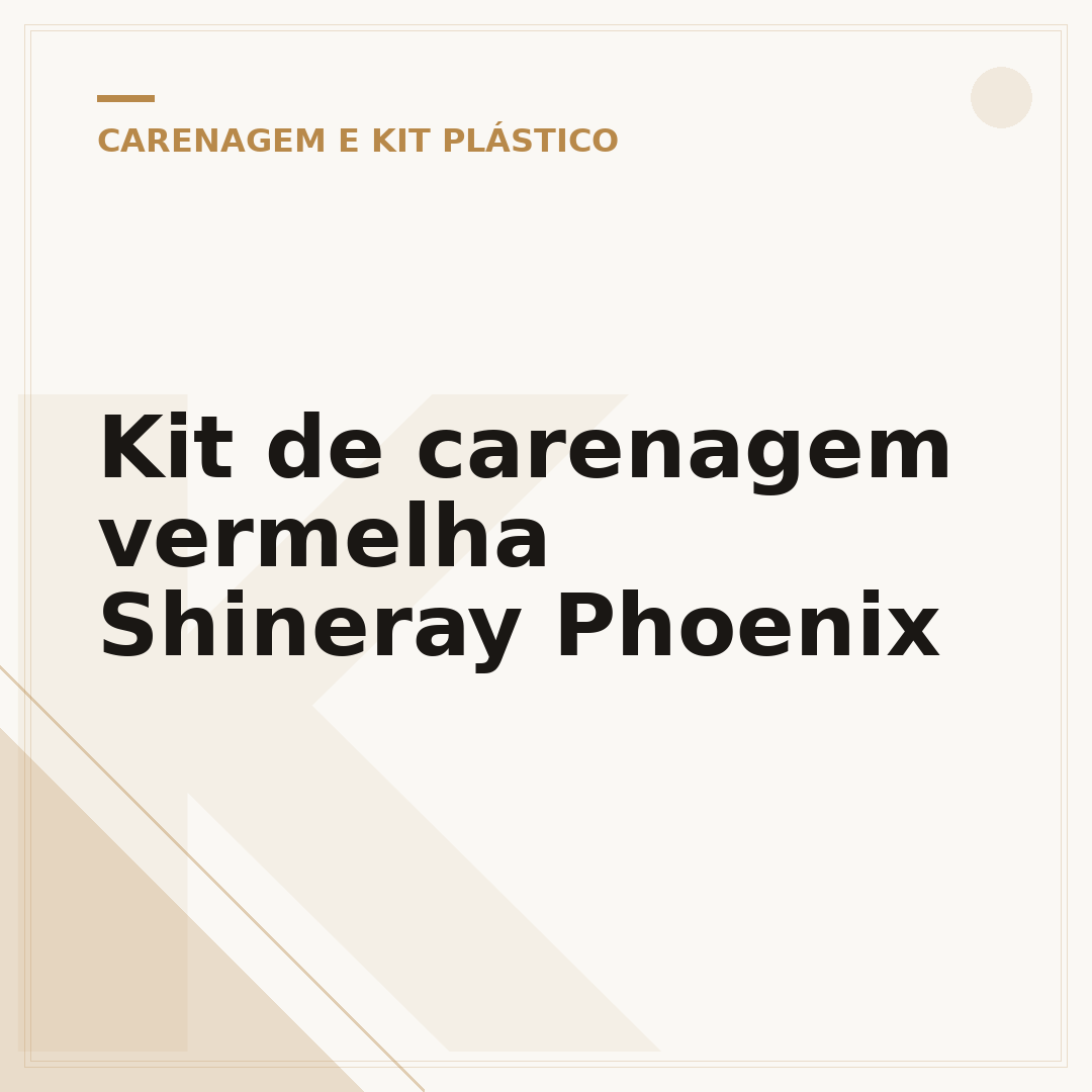 Kit de carenagem vermelha Shineray Phoenix