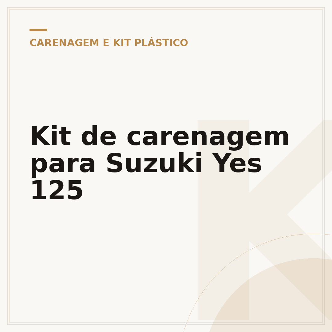 Kit de carenagem para Suzuki Yes 125