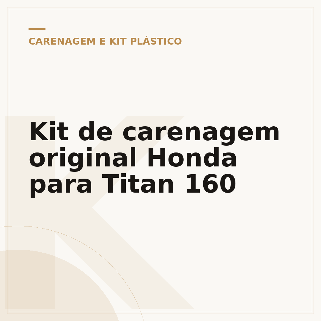 Kit de carenagem original Honda para Titan 160