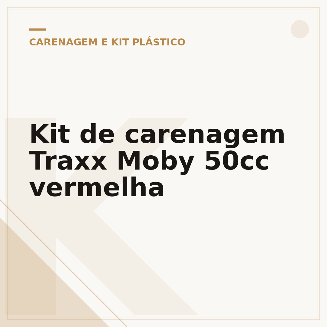 Kit de carenagem Traxx Moby 50cc vermelha
