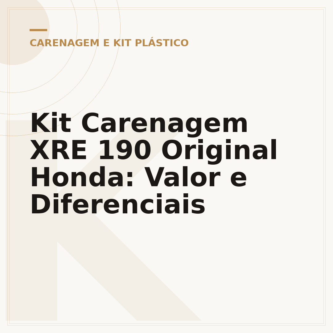 Kit Carenagem XRE 190 Original Honda: Valor e Diferenciais