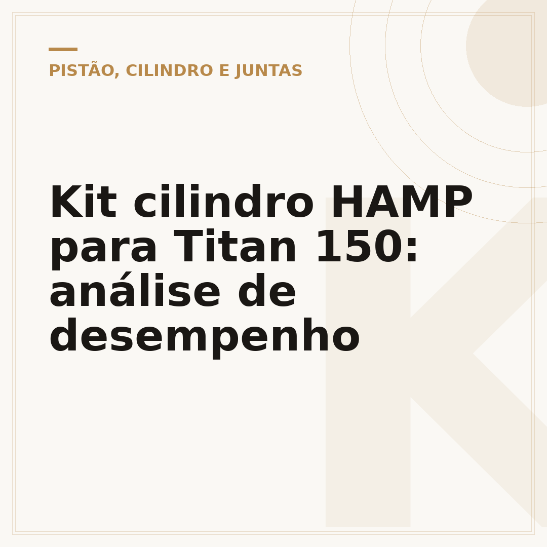 Kit cilindro HAMP para Titan 150: análise de desempenho