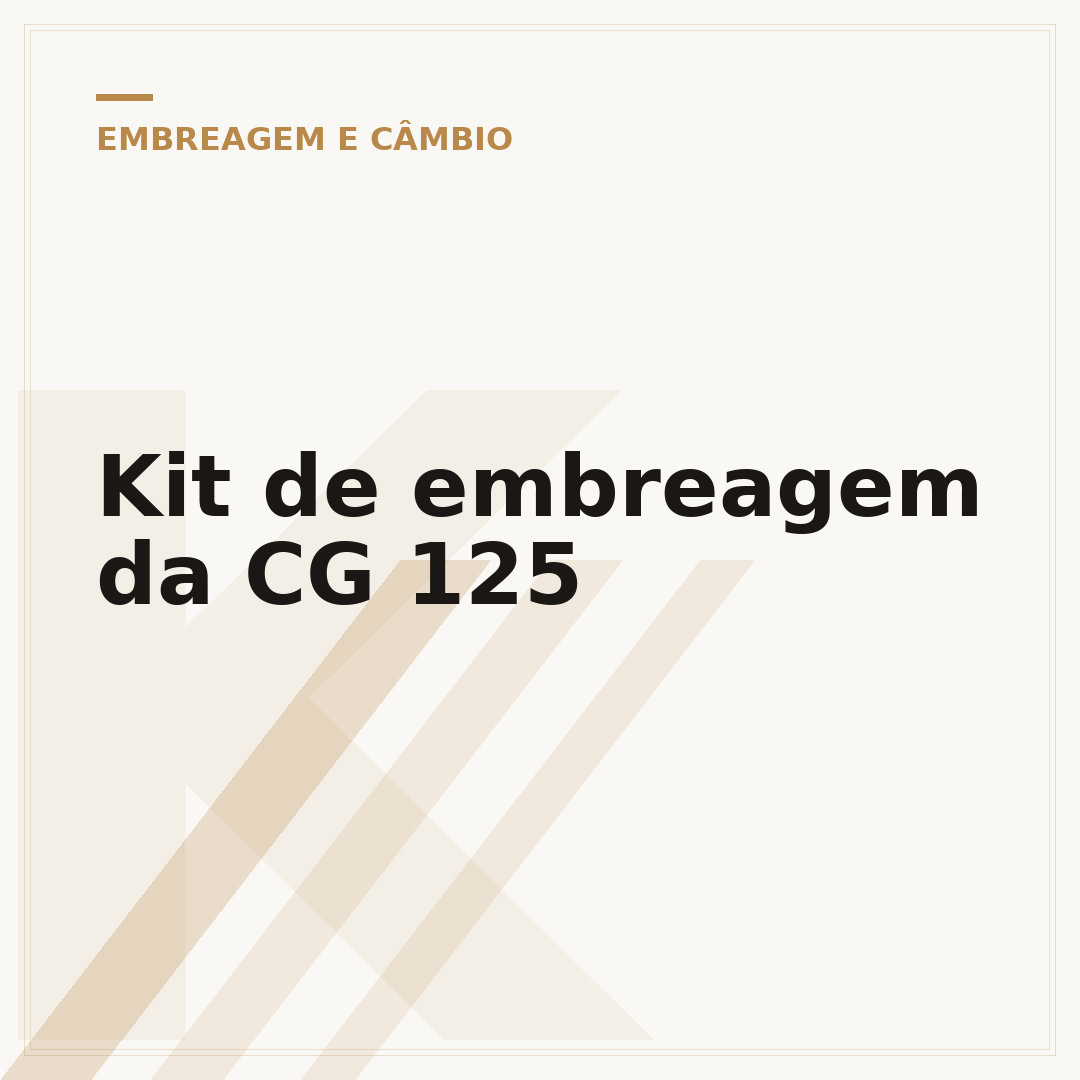 Kit de embreagem da CG 125