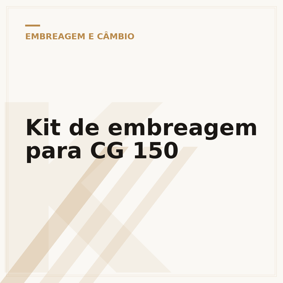 Kit de embreagem para CG 150