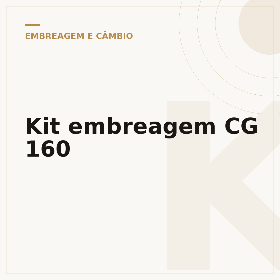 Kit embreagem CG 160