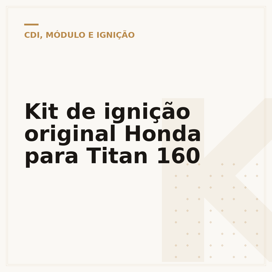Kit de ignição original Honda para Titan 160