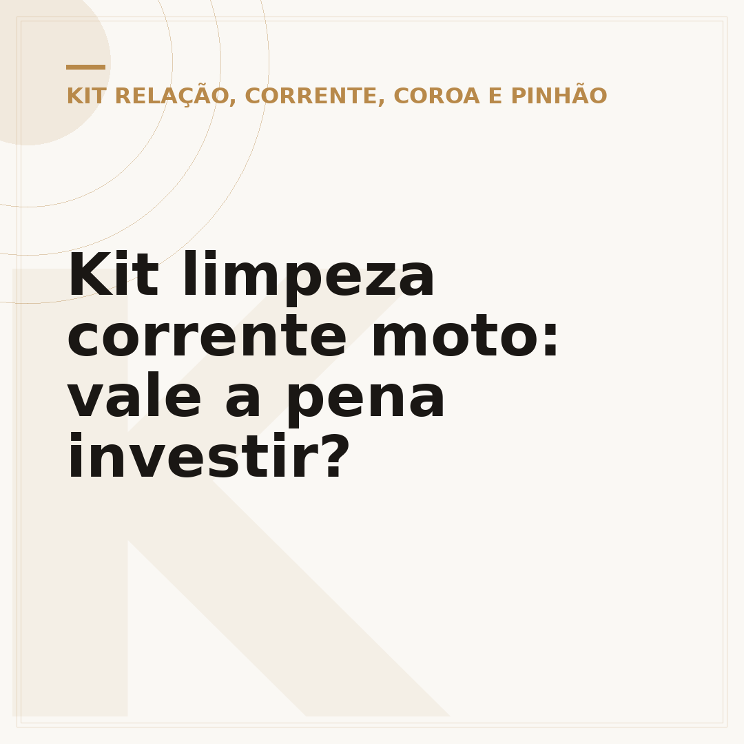 Kit limpeza corrente moto: vale a pena investir?