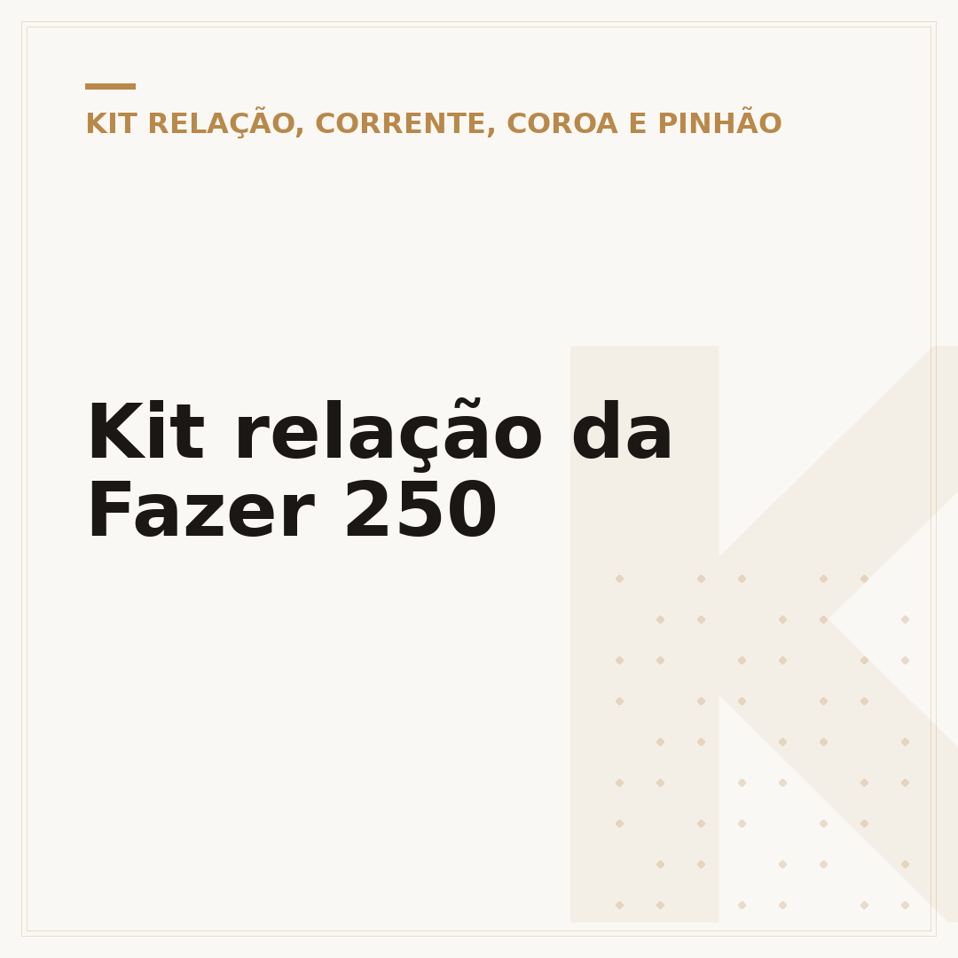 Kit relação da Fazer 250