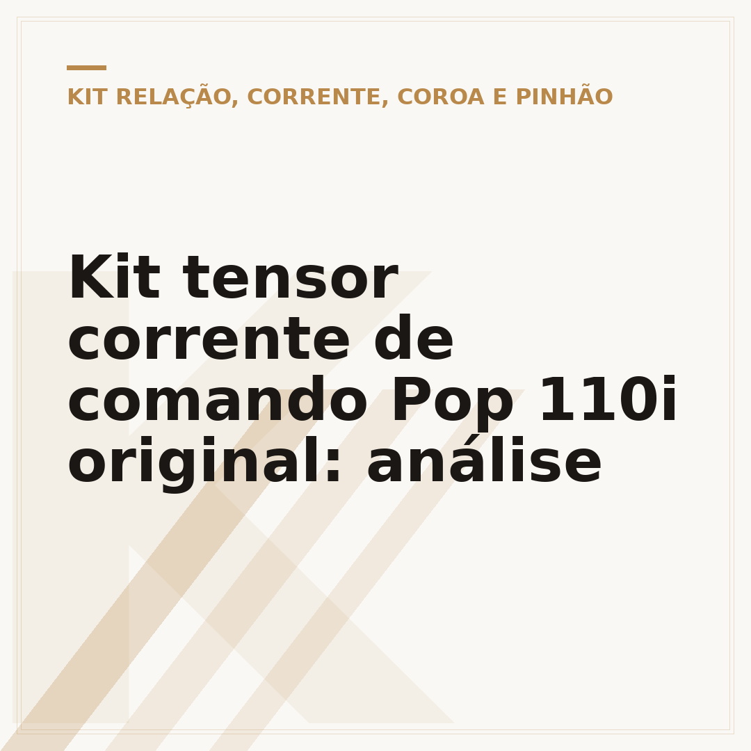 Kit tensor corrente de comando Pop 110i original: análise