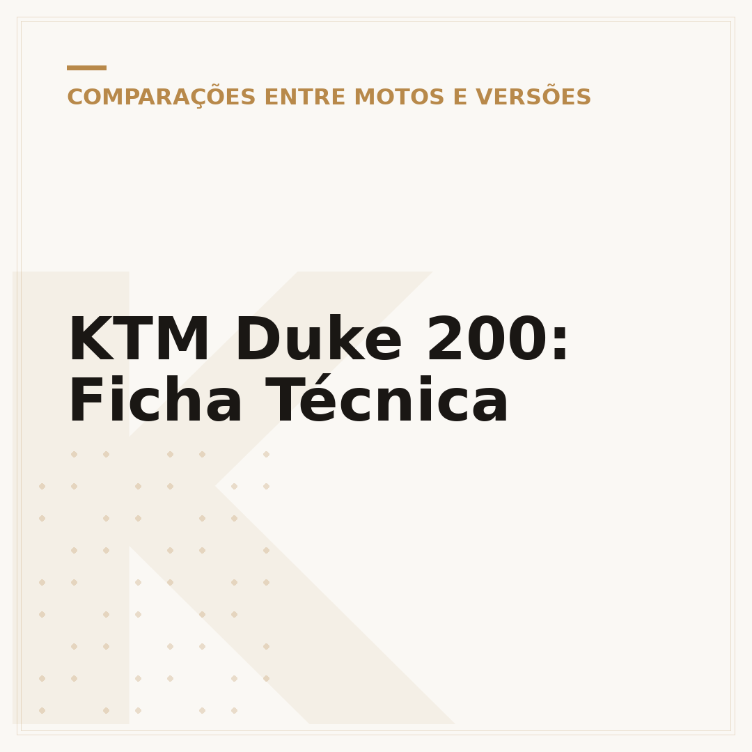 KTM Duke 200: Ficha Técnica