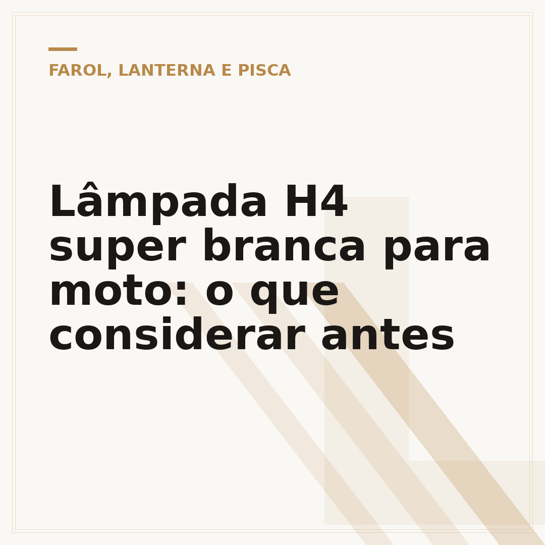 Lâmpada H4 super branca para moto: o que considerar antes