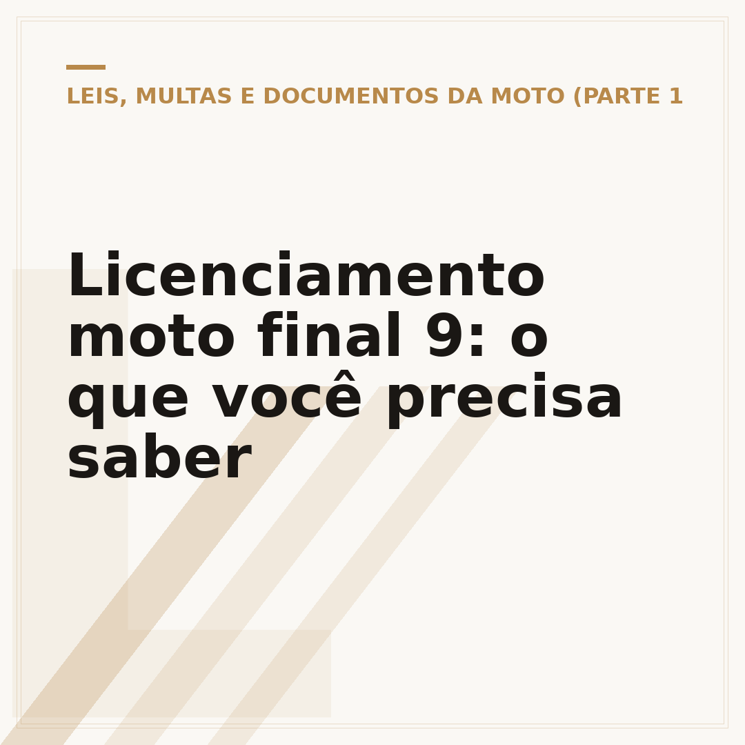 Licenciamento moto final 9: o que você precisa saber