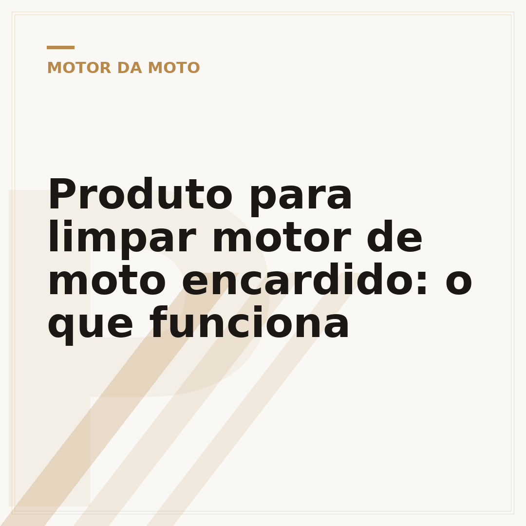Produto para limpar motor de moto encardido: o que funciona