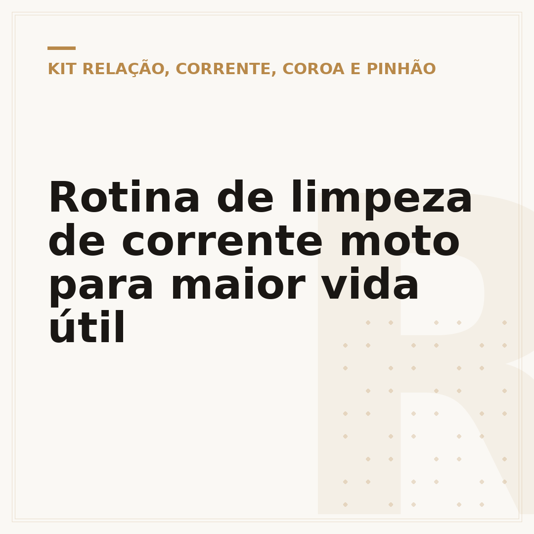 Rotina de limpeza de corrente moto para maior vida útil