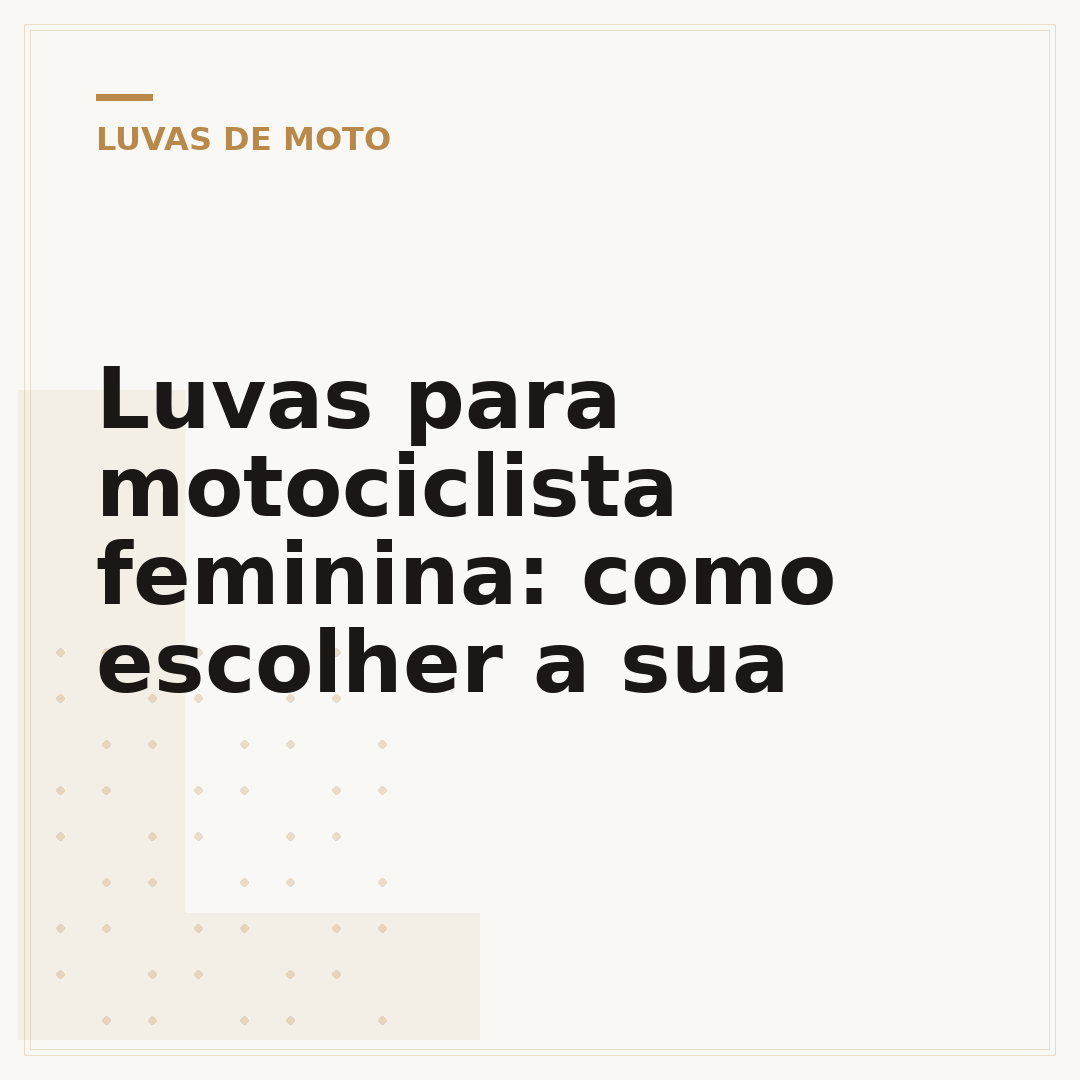 Luvas para motociclista feminina: como escolher a sua