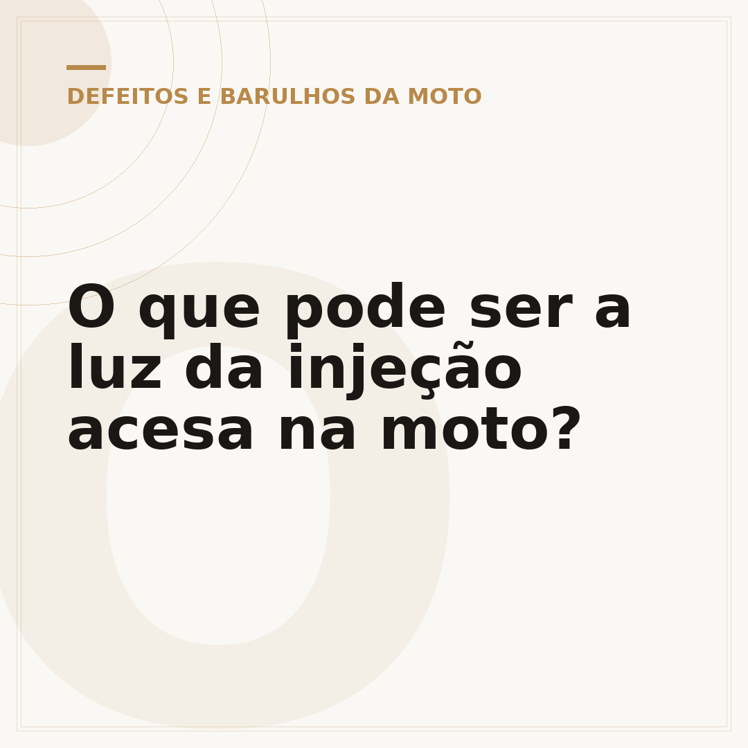 O que pode ser a luz da injeção acesa na moto?