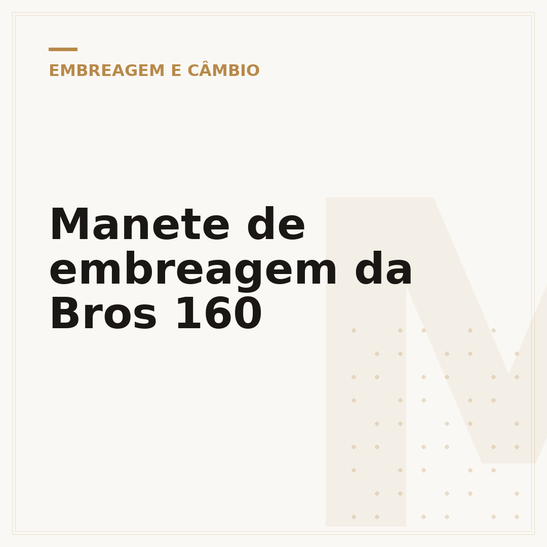 Manete de embreagem da Bros 160