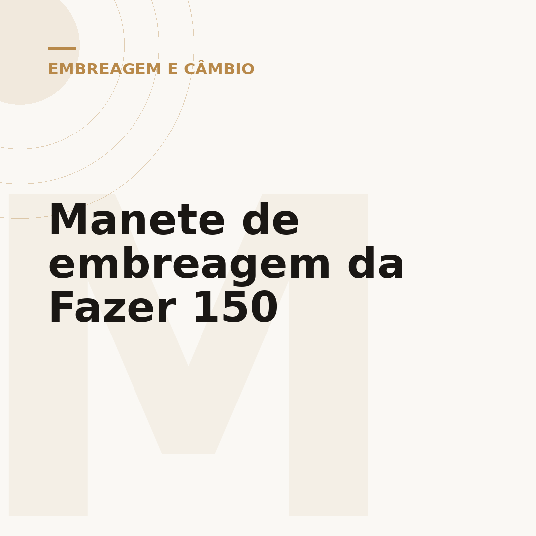 Manete de embreagem da Fazer 150