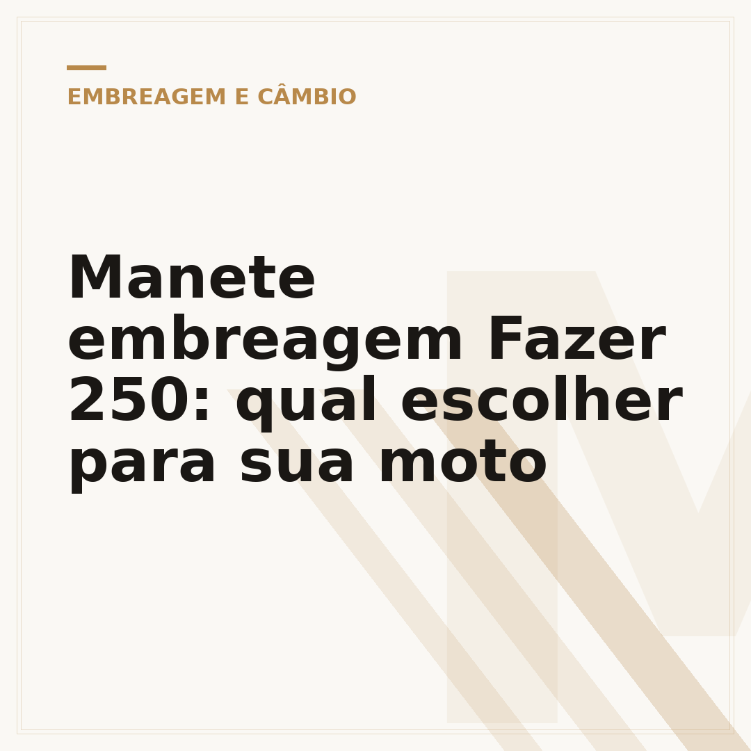 Manete embreagem Fazer 250: qual escolher para sua moto