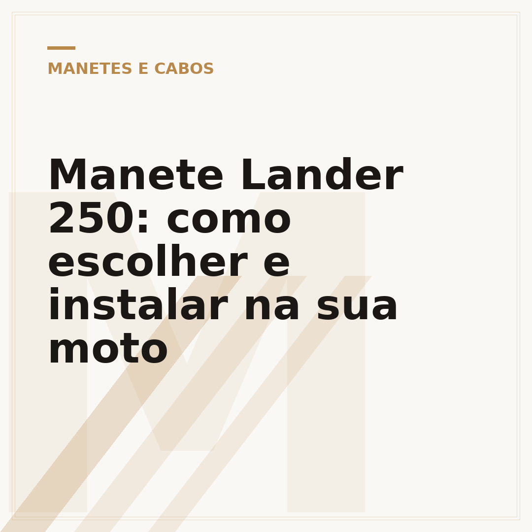 Manete Lander 250: como escolher e instalar na sua moto
