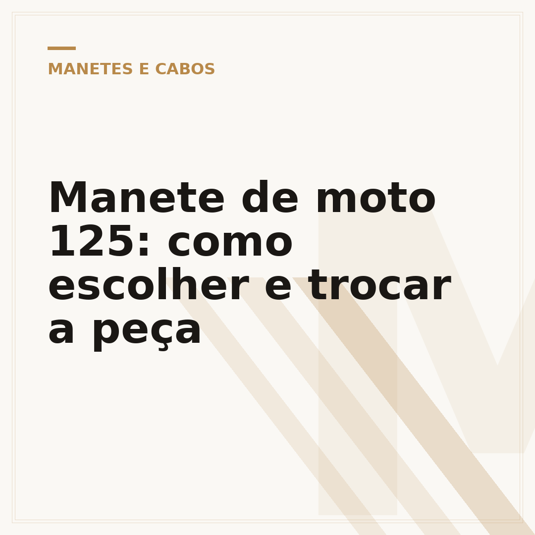 Manete de moto 125: como escolher e trocar a peça