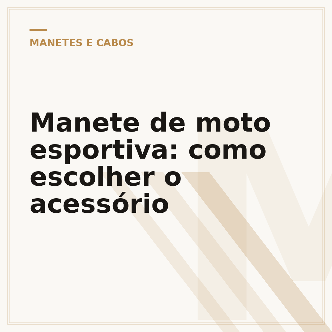Manete de moto esportiva: como escolher o acessório