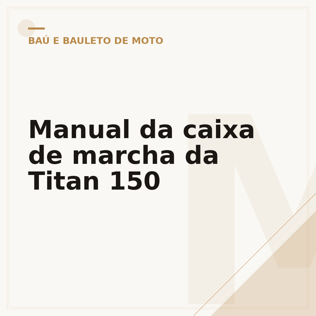 Manual da caixa de marcha da Titan 150