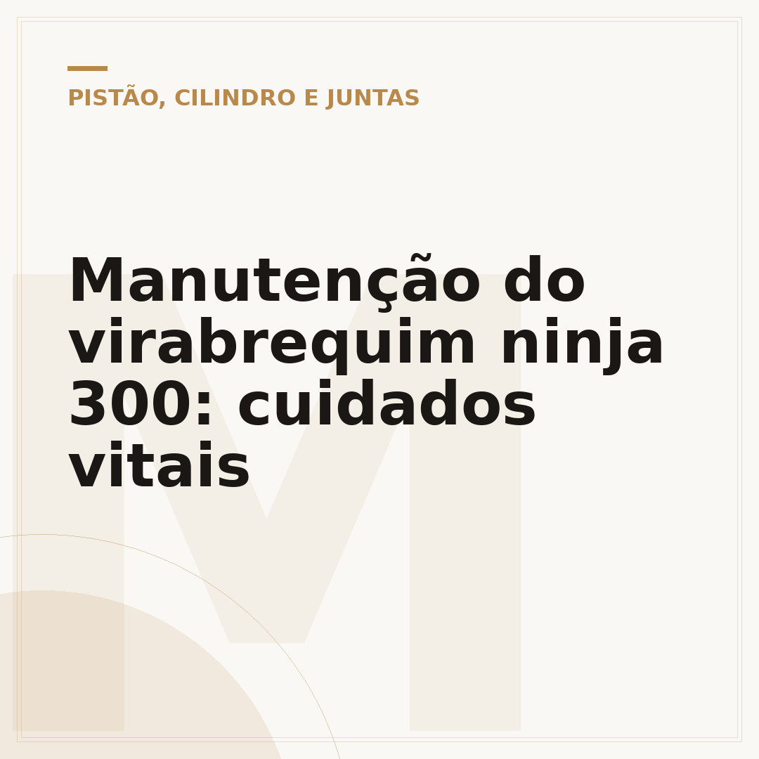 Manutenção do virabrequim ninja 300: cuidados vitais