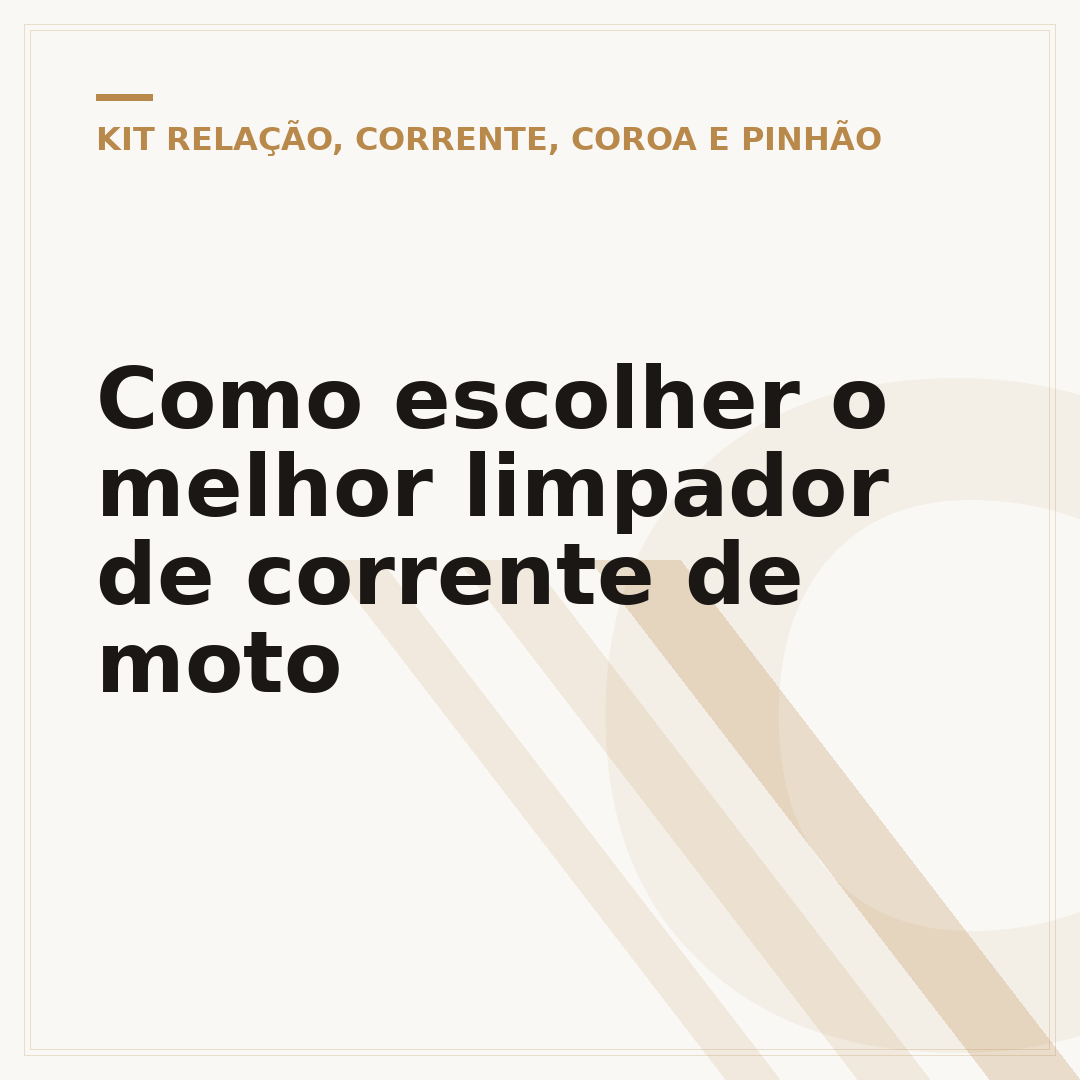 Como escolher o melhor limpador de corrente de moto
