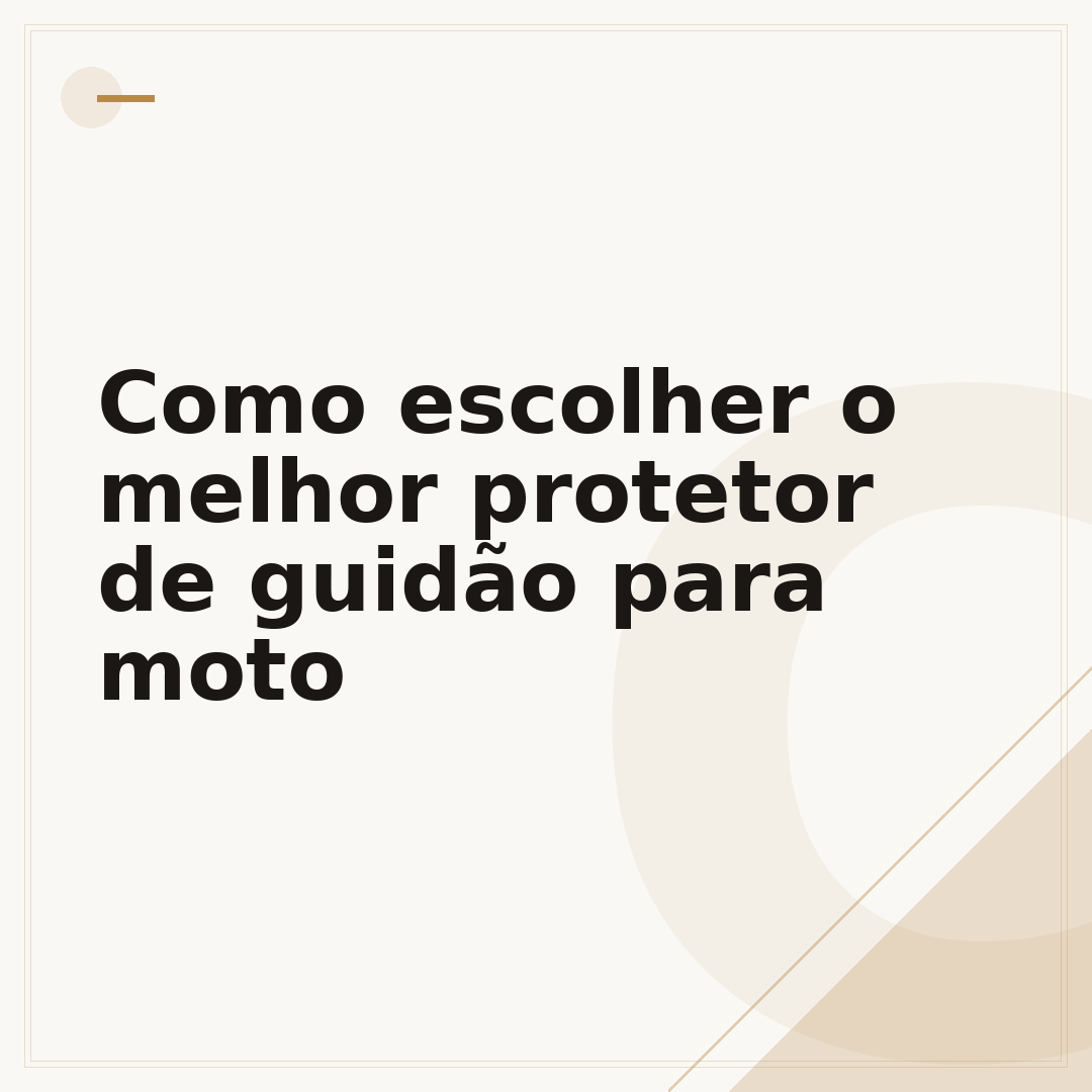 Como escolher o melhor protetor de guidão para moto