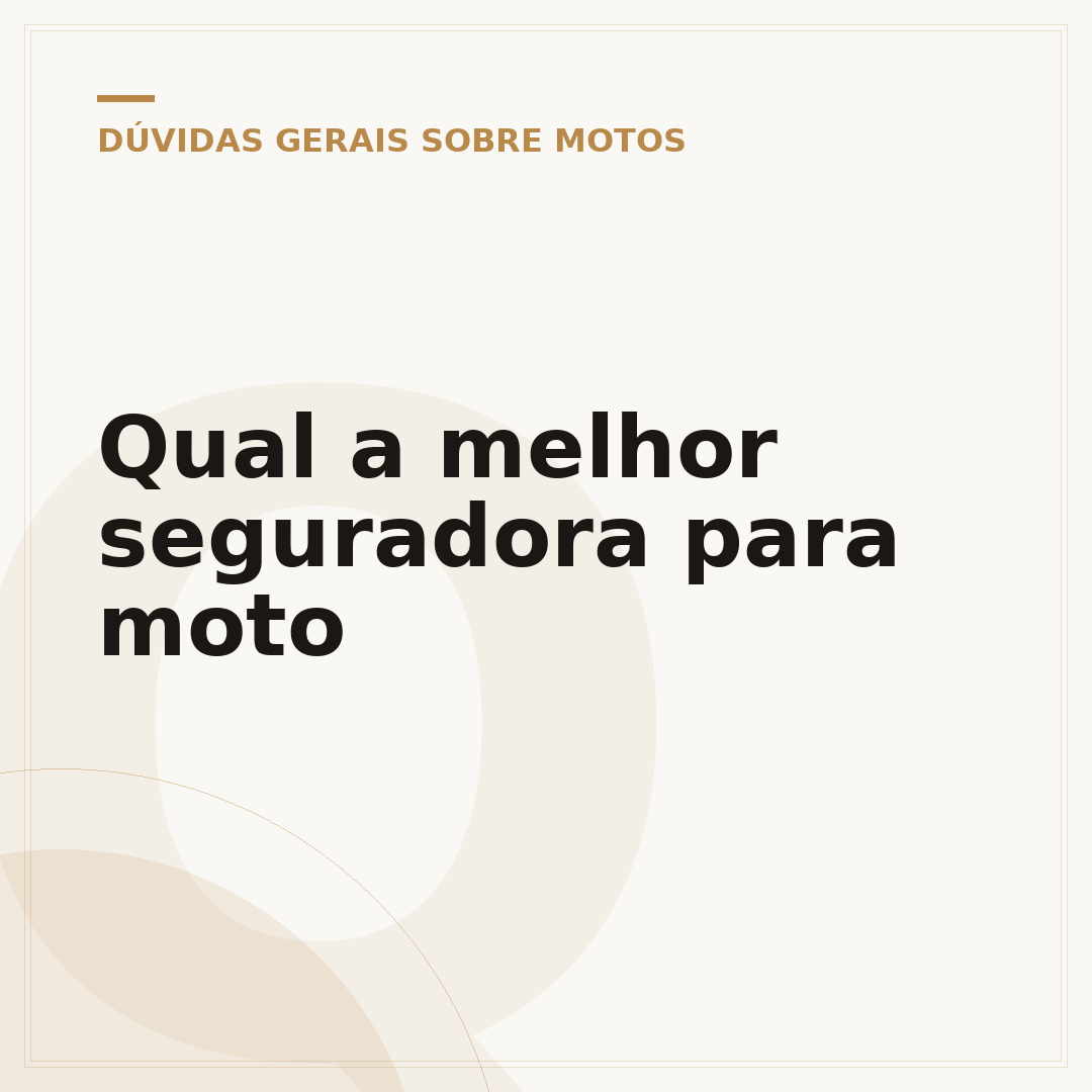 Qual a melhor seguradora para moto