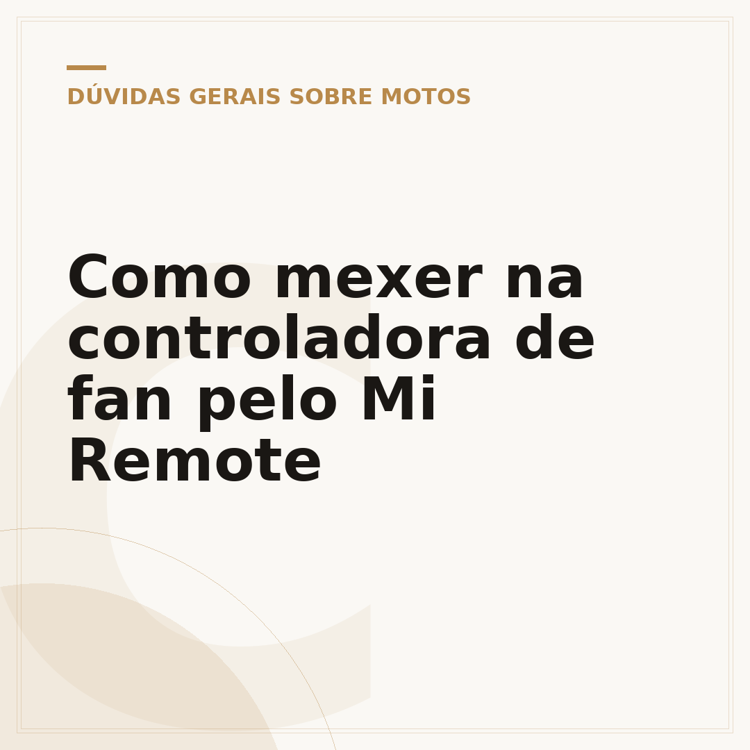 Como mexer na controladora de fan pelo Mi Remote