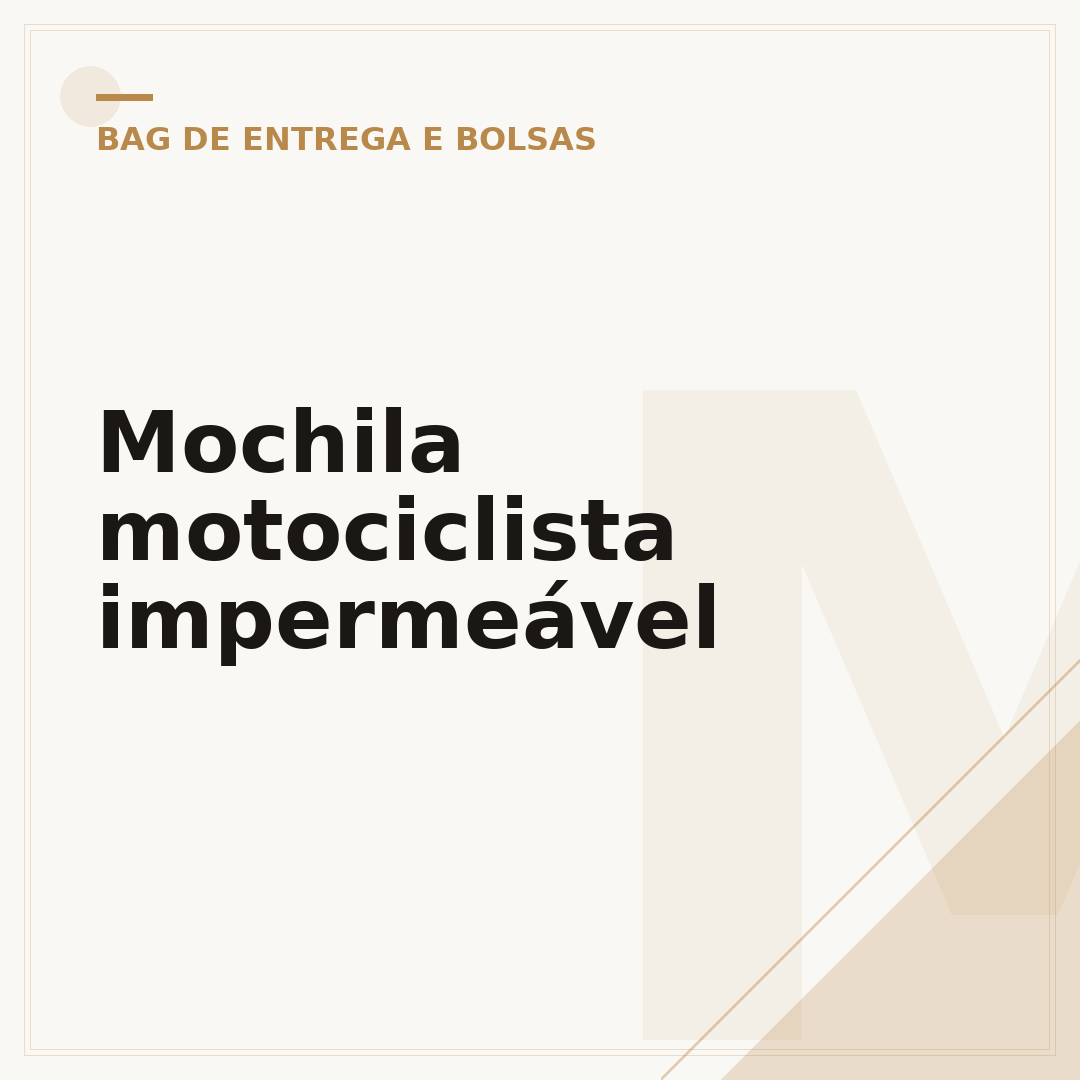 Mochila motociclista impermeável
