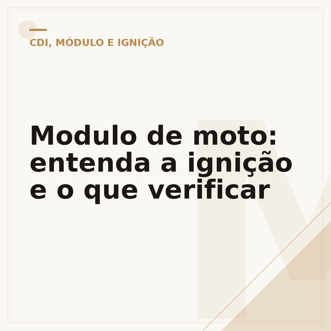Modulo de moto: entenda a ignição e o que verificar